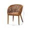 Baxton Studio Mario Modern Bohemian Natural Brown Finished Teak Wood and Rattan 2-Piece Dining Chair Set 232-2PC-13249-ZORO - alternate 4